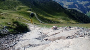 Steine im oberen Teil der Xline Saalbach