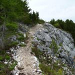 Fahrt über einen Felsen