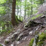 steiler Abschnitt von der Seite