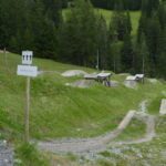 Slopestyle Area vor der Talstation im Bikepark Serfaus Fiss Ladis