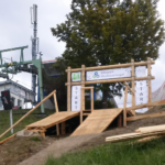 Neue Holz-Startrampe im Bikepark Wurbauerkogel