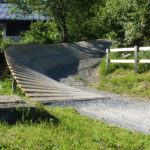 Wallride kurz vor dem Zielbereich der Milka Line