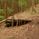 Drop auf der Freeride im Bikepark Steinach Silbersattel