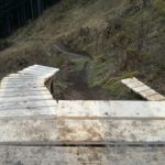 unterschiedlich hohe Drops Bikepark Hindelang